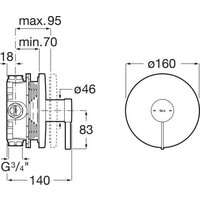 Смеситель без скрытого механизма Roca Ona A5A2B9ENB0 - Превью изображения №2 — Интернет-магазин Time-Shop