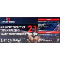 Набор трещотка с головками Everforce EF-6212-5MPB (21 предмет) - Превью изображения №4 — Интернет-магазин Time-Shop