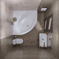 Ванна Triton Грация 140x140 (с каркасом) - Превью изображения №5 — Интернет-магазин Time-Shop