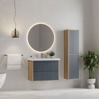  Onika Тумба под умывальник Дайлер 80 108062 (графит/дуб сонома) - Превью изображения №7 — Интернет-магазин Time-Shop