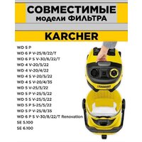 Комплект одноразовых мешков Dr.Electro KWD4-PLF/3 для пылесоса Karcher WD4,5,6 (3 шт) - Превью изображения №2 — Интернет-магазин Time-Shop