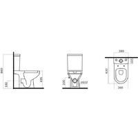 Унитаз напольный AM.PM Spirit FlashClean C708600WH (без сиденья) - Превью изображения №3 — Интернет-магазин Time-Shop