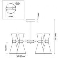 Люстра средней высоты Lumion Quinn 3662/6C - Превью изображения №5 — Интернет-магазин Time-Shop
