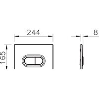 Панель смыва Vitra Loop O 740-0580 (глянцевый хром) - Превью изображения №5 — Интернет-магазин Time-Shop