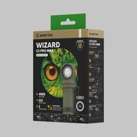 Фонарь Armytek Wizard C2 Pro Max Magnet USB Olive - Превью изображения №4 — Интернет-магазин Time-Shop