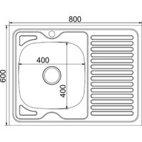 Кухонная мойка Mixline L 555234 (с сифоном) - Превью изображения №2 — Интернет-магазин Time-Shop