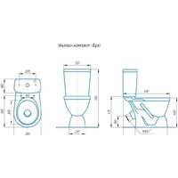 Унитаз напольный Rosa Лира Люкс (белый) - Превью изображения №2 — Интернет-магазин Time-Shop