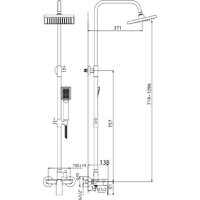 Душевая система  Lauter Rain 21CK505С-S2124 - Превью изображения №2 — Интернет-магазин Time-Shop