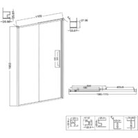 Душевая дверь Niagara Nova NG-34-11AGR 110x195 (графит/прозрачное стекло) - Превью изображения №10 — Интернет-магазин Time-Shop