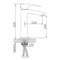 Смеситель Vieir V433512-G - Превью изображения №2 — Интернет-магазин Time-Shop
