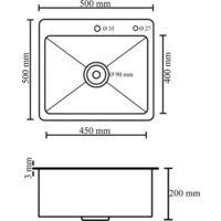 Кухонная мойка Diadonna S5050B-2 - Превью изображения №3 — Интернет-магазин Time-Shop