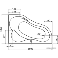 Ванна Santek Ибица 150x100 R [1WH112035] - Превью изображения №3 — Интернет-магазин Time-Shop
