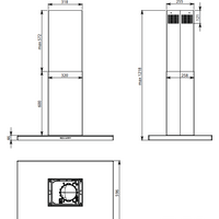 Кухонная вытяжка Falmec Luce Design Island 90 800 м3/ч (черный) - Превью изображения №4 — Интернет-магазин Time-Shop