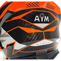 Мотошлем AIM RH855 Carbon Razor RH855R-DWR-XS (XS, белый/красный) - Превью изображения №10 — Интернет-магазин Time-Shop