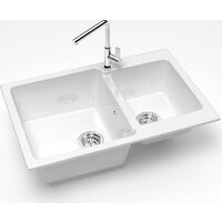 Кухонная мойка MARRBAXX Карельский камень модель 191/G31 (белый) - Превью изображения №2 — Интернет-магазин Time-Shop