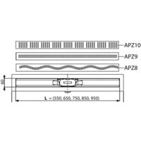 Трап/канал Alcaplast APZ8-950M - Превью изображения №3 — Интернет-магазин Time-Shop