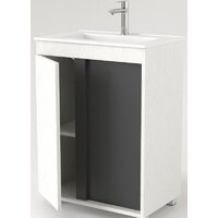  Дабер Тумба под умывальник 013 WeltWasser Deilbach 7517-60 Т13.6W.0.20 (белый древесный/серый) - Превью изображения №2 — Интернет-магазин Time-Shop