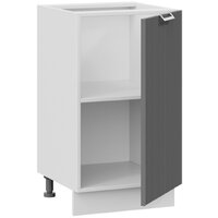 Шкаф напольный Трия Кимберли 1Н45 (белый/титан) - Превью изображения №2 — Интернет-магазин Time-Shop