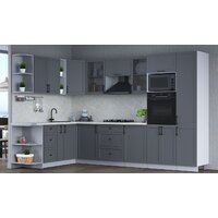 Готовая кухня Интерлиния Тренд 1.88x3.2 ВТ левая (пепел/пепел/опал светлый) - Превью изображения №4 — Интернет-магазин Time-Shop