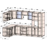 Готовая кухня Интерлиния Тренд 1.88x3.2 ВТ левая (пепел/пепел/опал светлый) - Превью изображения №5 — Интернет-магазин Time-Shop