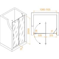 Душевая дверь RGW HO-014B 350601411-14 - Превью изображения №4 — Интернет-магазин Time-Shop