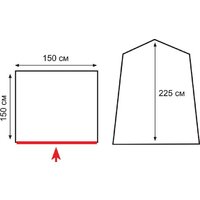 Палатка для душа и туалета Totem Privat V2 - Превью изображения №3 — Интернет-магазин Time-Shop