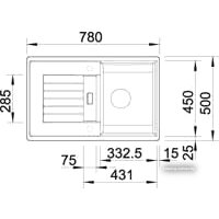 Кухонная мойка Blanco ZIA 45 S (темная скала) [518937] - Превью изображения №2 — Интернет-магазин Time-Shop