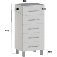  Genesis Мебель Тумба Высокий (белый) - Превью изображения №2 — Интернет-магазин Time-Shop