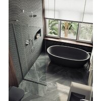 Душевая стенка MaybahGlass 195x109 MGD-677-5у (прозрачное стекло/хром матовый) - Превью изображения №6 — Интернет-магазин Time-Shop