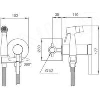 Гигиенический душ Gappo G7206-9 - Превью изображения №2 — Интернет-магазин Time-Shop