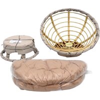 Кресло-качалка Garden Story Папасан Roker D110 вращающееся CV-18H (медовый/бежевый) - Превью изображения №7 — Интернет-магазин Time-Shop