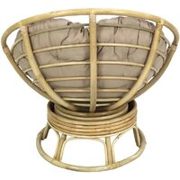 Кресло-качалка Garden Story Папасан Roker D110 вращающееся CV-18H (медовый/бежевый) - Превью изображения №4 — Интернет-магазин Time-Shop