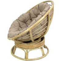 Кресло-качалка Garden Story Папасан Roker D110 вращающееся CV-18H (медовый/бежевый) - Превью изображения №3 — Интернет-магазин Time-Shop