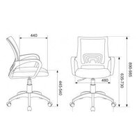 Офисное кресло Бюрократ CH-695NLT (черный/темно-серый) - Превью изображения №6 — Интернет-магазин Time-Shop