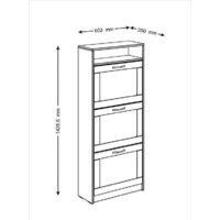 Тумба для обуви Mio Tesoro Сириус 143х60 2.02.10.440.1 (белый) - Превью изображения №5 — Интернет-магазин Time-Shop