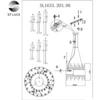 Подвесная люстра ST Luce SL1633.203.08 - Превью изображения №7 — Интернет-магазин Time-Shop