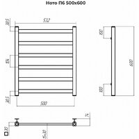 Полотенцесушитель TERMINUS Ното П6 500x600 - Превью изображения №4 — Интернет-магазин Time-Shop