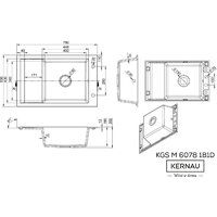 Кухонная мойка Kernau KGS M 6078 1B1D Pure White - Превью изображения №2 — Интернет-магазин Time-Shop