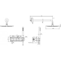 Душевая система  Abber Wasser Kreis 316 AF8118BG (золото брашированное) - Превью изображения №2 — Интернет-магазин Time-Shop