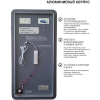 Зеркало с подсветкой  EMZE Smartphone 50x100 LED.SMART.50.100.4K (с подсветкой) - Превью изображения №10 — Интернет-магазин Time-Shop
