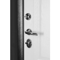 Металлическая дверь Guard Классика MG60 87х205 правая (черное серебро/белый ясень) - Превью изображения №4 — Интернет-магазин Time-Shop