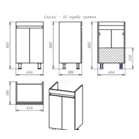  Misty Енисей - 50 Тумба прямая - Э-Ени01050-011 - Превью изображения №6 — Интернет-магазин Time-Shop