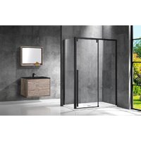 Душевой уголок Vincea Lugano VSR-1L1014CLB-1 (черный/прозрачное) - Превью изображения №2 — Интернет-магазин Time-Shop