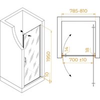 Душевая дверь RGW LE-003Gr 351200308-110 - Превью изображения №2 — Интернет-магазин Time-Shop
