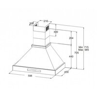 Кухонная вытяжка Korting KHC 6809 N - Превью изображения №2 — Интернет-магазин Time-Shop