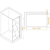 Душевая стенка RGW WA-002W 35100208-15 80 (белый/прозрачное стекло) - Превью изображения №2 — Интернет-магазин Time-Shop