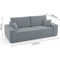 Диван Mio Tesoro Бриз (Velutto 52) - Превью изображения №6 — Интернет-магазин Time-Shop