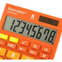 Бухгалтерский калькулятор BRAUBERG Ultra-08-RG 250511 (оранжевый) - Превью изображения №7 — Интернет-магазин Time-Shop