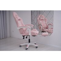 Игровое (геймерское) кресло Calviano 1584 (ткань, розовый) - Превью изображения №11 — Интернет-магазин Time-Shop