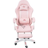 Игровое (геймерское) кресло Calviano 1584 (ткань, розовый) - Превью изображения №3 — Интернет-магазин Time-Shop